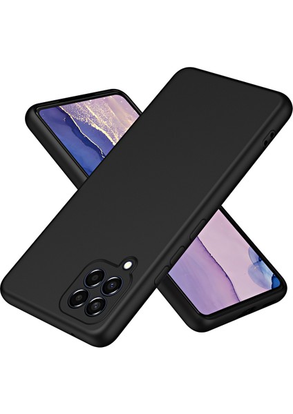 Samsung Galaxy M33 Için Ince Likit Silikon Yumuşak Telefon Kılıfı - Siyah (Yurt Dışından)