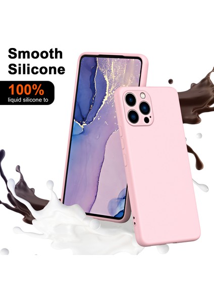 iPhone 12 Pro Için Ince Likit Silikon Yumuşak Telefon Kılıfı - Mavi (Yurt Dışından)
