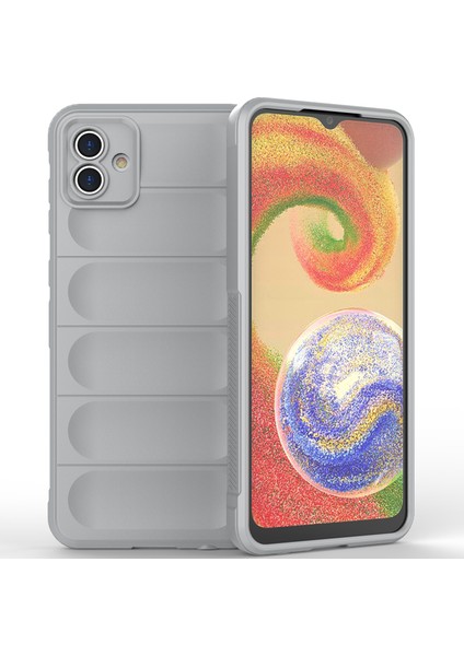 Samsung Galaxy A04 4g Için Kaymaz Silikon Telefon Kılıfı - Gri (Yurt Dışından)