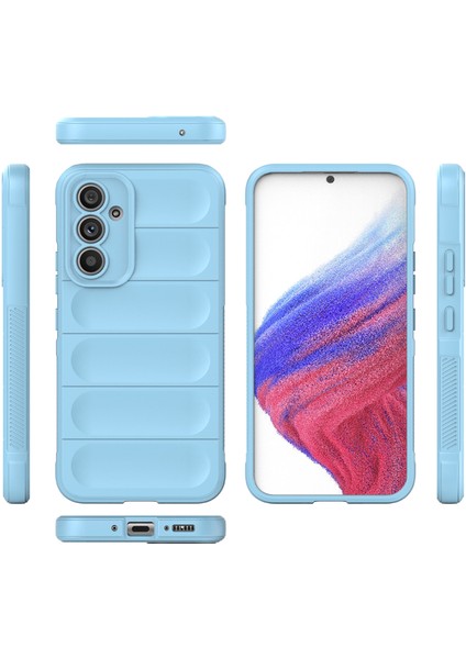 Samsung Galaxy A54 5g Için Kaymaz Silikon Telefon Kılıfı - Mavi (Yurt Dışından) modelleri