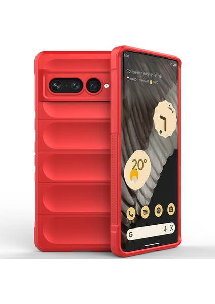 Google Pixel 7 Pro Için Kaymaz Silikon Telefon Kılıfı - Kırmızı (Yurt Dışından)