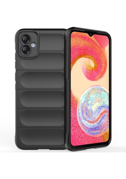 Samsung Galaxy A04E 4g Için Kaymaz Silikon Telefon Kılıfı - Siyah (Yurt Dışından)