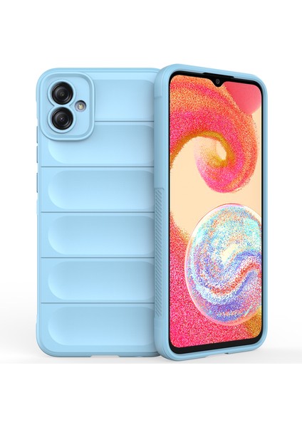 Samsung Galaxy A04E 4g Için Kaymaz Silikon Telefon Kılıfı - Mavi (Yurt Dışından)