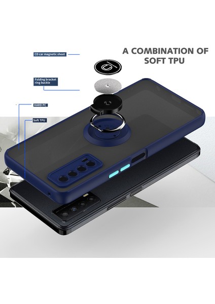 Tcl Stylus Için Yüzük Stand Mat Sert Silikon Telefon Kılıfı - Sarı (Yurt Dışından) modelleri