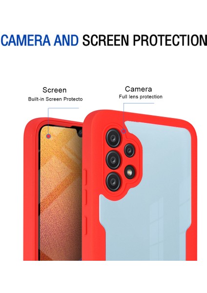 Samsung Galaxy A32 4g Için Yumuşak Tpu Ekran Koruyucu Telefon Kılıfı - Kırmızı (Yurt Dışından)