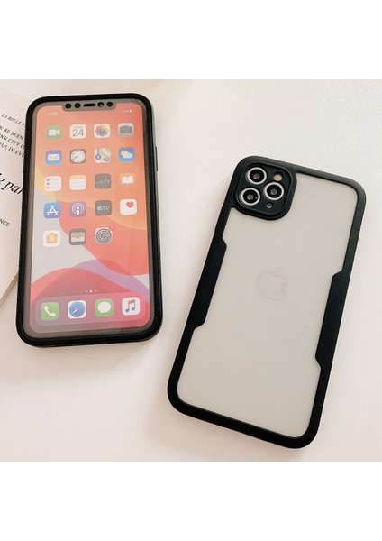 iPhone 11 Pro Max Için Yumuşak Tpu Ekran Koruyucu Telefon Kılıfı - Siyah (Yurt Dışından)