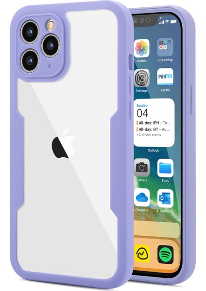 iPhone 11 Pro Max Için Yumuşak Tpu Ekran Koruyucu Telefon Kılıfı - Mor (Yurt Dışından)
