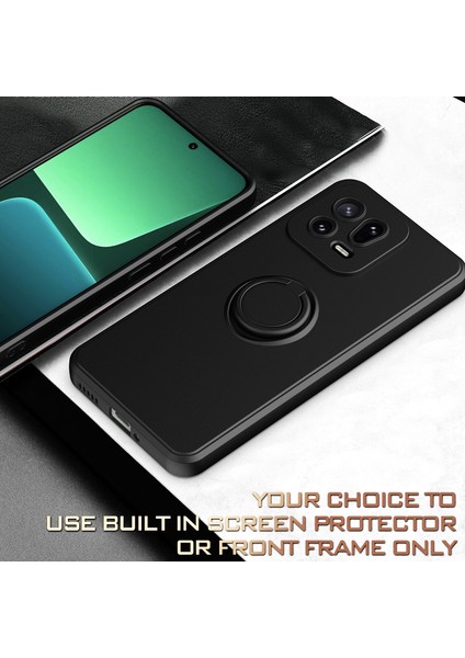 Xiaomi 13 Için Ince Silikon Yüzük Stand Telefon Kılıfı - Pembe (Yurt Dışından)