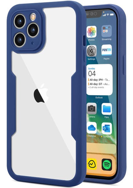 iPhone 11 Pro Max Için Yumuşak Tpu Ekran Koruyucu Telefon Kılıfı - Mavi (Yurt Dışından)