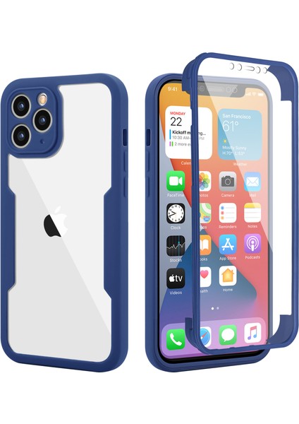 iPhone 11 Pro Max Için Yumuşak Tpu Ekran Koruyucu Telefon Kılıfı - Mavi (Yurt Dışından)