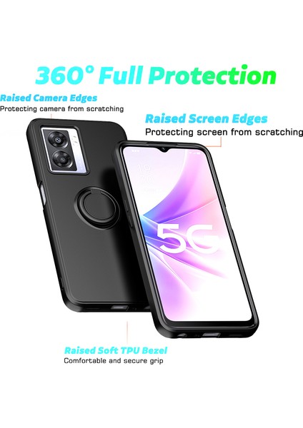 Oppo A57 5g Için Ince Silikon Yüzük Stand Telefon Kılıfı - Açık Yeşil (Yurt Dışından) indirimleri