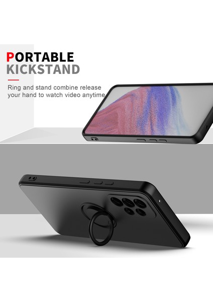 Samsung Galaxy A33 5g Için Ince Silikon Yüzük Stand Telefon Kılıfı - Mor (Yurt Dışından)