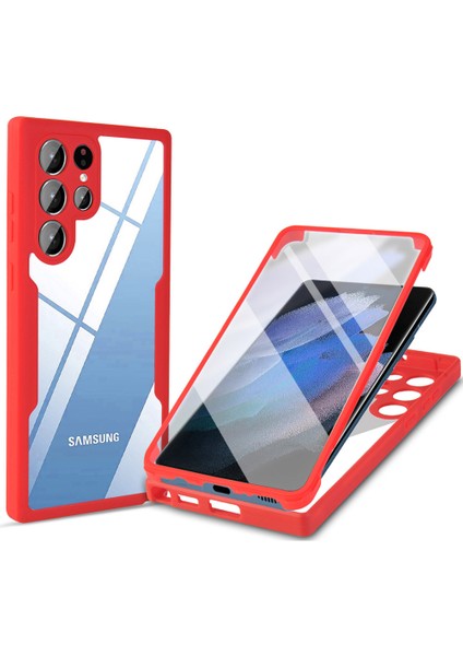 Samsung Galaxy S22 Ultra 5g Için Yumuşak Tpu Ekran Koruyucu Telefon Kılıfı - Kırmızı (Yurt Dışından)