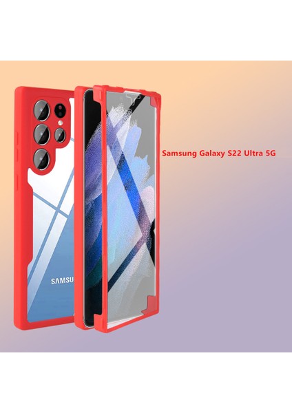 Samsung Galaxy S22 Ultra 5g Için Yumuşak Tpu Ekran Koruyucu Telefon Kılıfı - Kırmızı (Yurt Dışından) modelleri