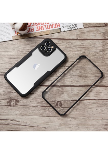 iPhone 12 Pro Için Yumuşak Tpu Ekran Koruyucu Telefon Kılıfı - Siyah (Yurt Dışından)