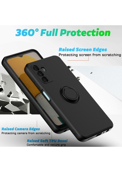 Samsung Galaxy A13 5g Için Ince Silikon Yüzük Stand Telefon Kılıfı - Mavi (Yurt Dışından) fırsatları