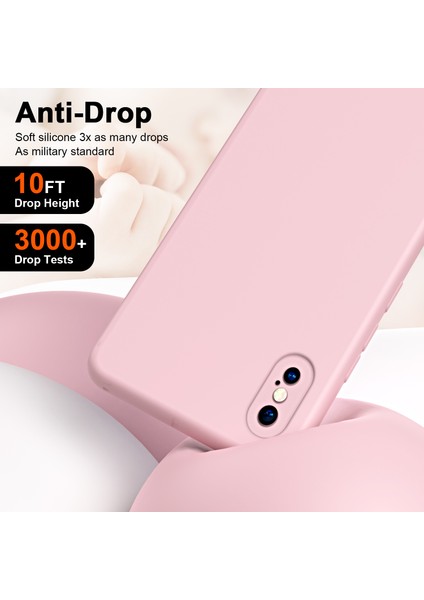 iPhone x / iPhone Xs Için Ince Likit Silikon Yumuşak Telefon Kılıfı - Siyah (Yurt Dışından)