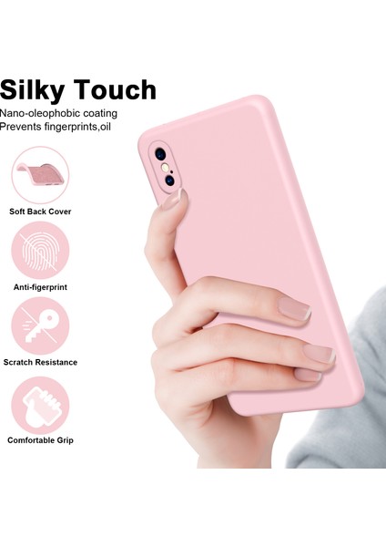 iPhone x / iPhone Xs Için Ince Likit Silikon Yumuşak Telefon Kılıfı - Siyah (Yurt Dışından)