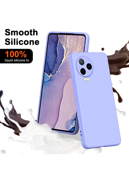Infinix Note 12 Pro Için Ince Likit Silikon Yumuşak Telefon Kılıfı - Mavi (Yurt Dışından)