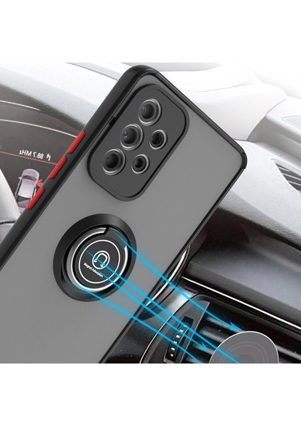 Samsung Galaxy A53 5g Için Yüzük Stand Mat Sert Silikon Telefon Kılıfı - Açık Mavi (Yurt Dışından) fırsatları