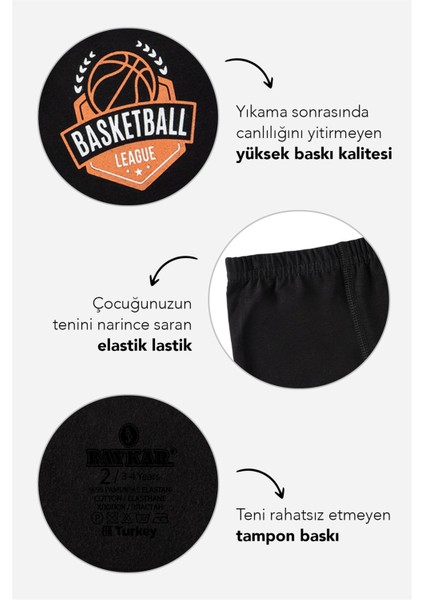 Erkek Çocuk Pamuklu Desenli Likralı Boxer 3'lü Paket 3954 Renkli fiyatları
