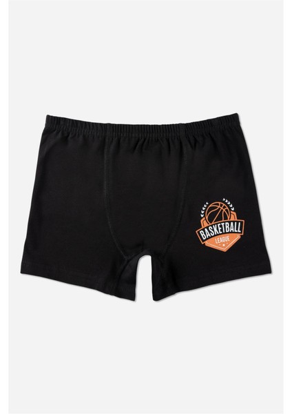 Erkek Çocuk Pamuklu Desenli Likralı Boxer 3'lü Paket 3954 Renkli indirimleri