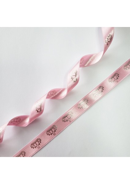 Varak Kral Tacı Baskılı Saten Kurdele 1,5 cm Mavi Gümüş 5 Metre fiyatları