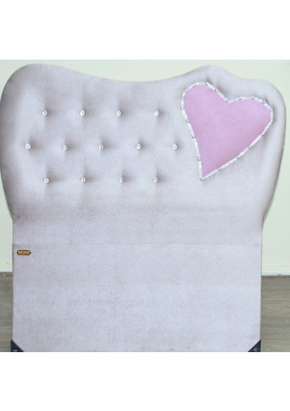 Başlık Kalpli Eko 90 cm Baby Face Beyaz Pembe Renk Kapitone El Yapım fırsatları