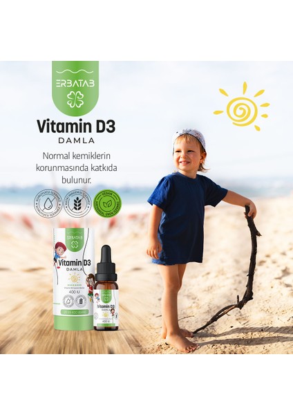 Vitamin D3 Kids 20 ml 400 IU Damla