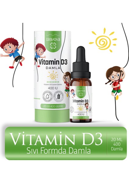 Vitamin D3 Kids 20 ml 400 IU Damla