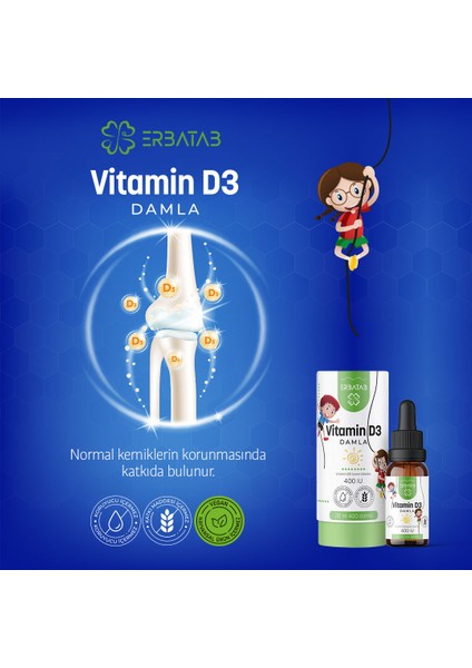 Vitamin D3 Kids 20 ml 400 IU Damla