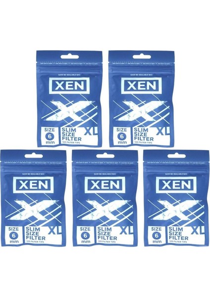 Slim Size 6 mm 5 Paket Sigara / Tütün Sarma Filtresi (Hafif Mentollü)