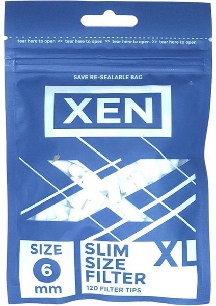 Slim Size 6 mm 5 Paket Sigara / Tütün Sarma Filtresi (Hafif Mentollü)