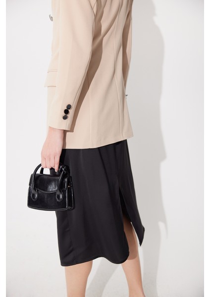 Bej 4 Düğmeli Kruvaze Yaka Blazer Ceket SS23J4708BJ modelleri