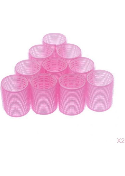 20X Kıvrık Bukleler Dalgaları Yapış Sopa Stil Aracı 48MM 20X-PINK-48MM Pembe (Yurt Dışından)