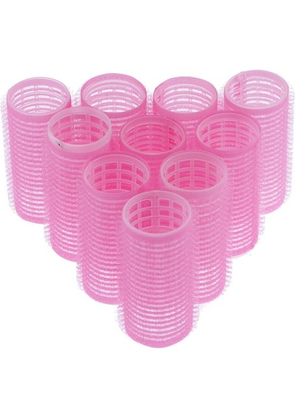 10X Saç Rulo Kıvrık Bukleler Yapışkan Stil Körçeleri 28MM 10X-PINK-28MM Tarif (Yurt Dışından)