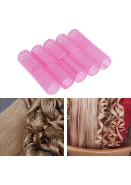 10X Saç Rulo Kıvrık Bukleler Yapışkan Stil Körçeleri 28MM 10X-PINK-28MM Tarif (Yurt Dışından)