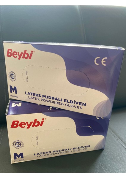 Pudralı Lateks Eldiven M Beden Beyaz 100'LÜ (1 Paket) fiyatları