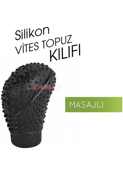 Carub Vitestopuz Kılıfı Silikon Oval Masajlı Siyah