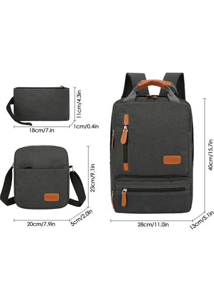 3 Adet Sırt Çantası Seti Kadın Erkek Laptop Sırt Çantası (Yurt Dışından) fırsatları