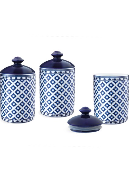 Dames 3'lü Baharatlık Seti - Mavi/beyaz modelleri