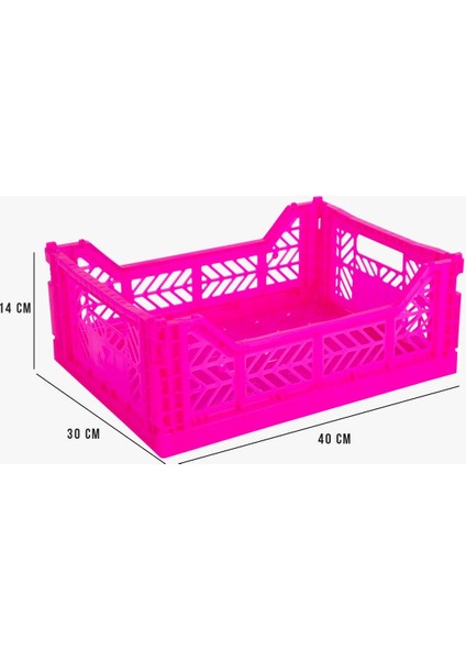 Aykasa 403014 Midibox Neon Pink Katlanabilir Kasa