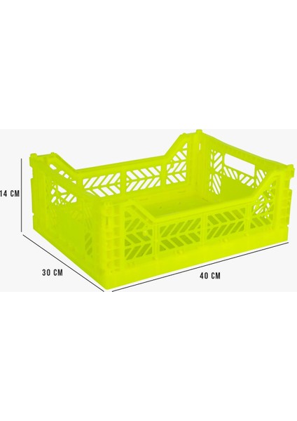 Ayyıldız Aykasa 403014 Midibox Neon Yellow Katlanabilir Kasa fırsatları