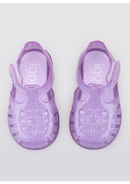 Lila Bebek Sandalet S10308 Tobby Gloss Glıtter