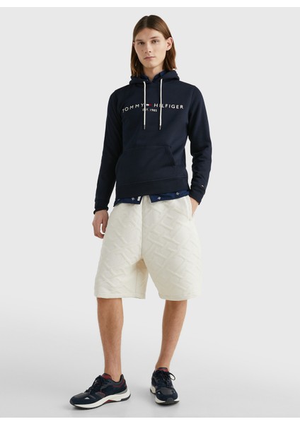 Kapüşon Yaka Mavi Erkek Sweatshirt MW0MW10752403
