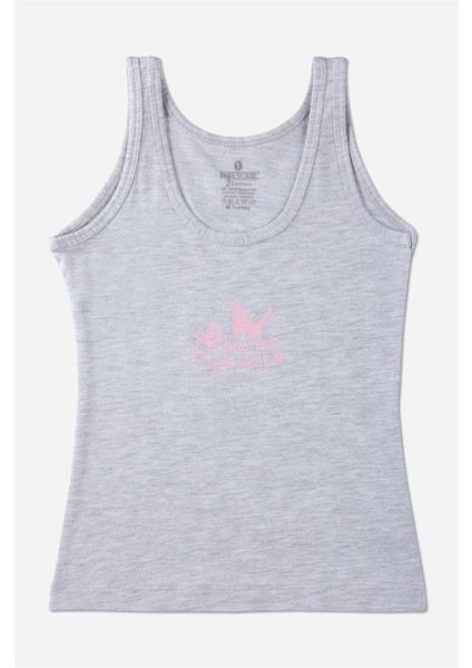 Kız Çocuk Pamuklu Kalın Askılı Renkli Baskılı Klasik Atlet Renkli Renk fırsatları