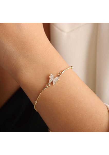 Kuş Kafesi Altın Bileklik Kelebek