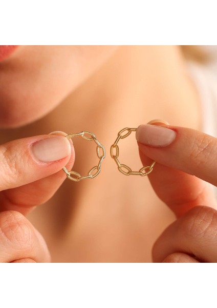 Altın Halka Küpe 1.5 cm Gurmet Form