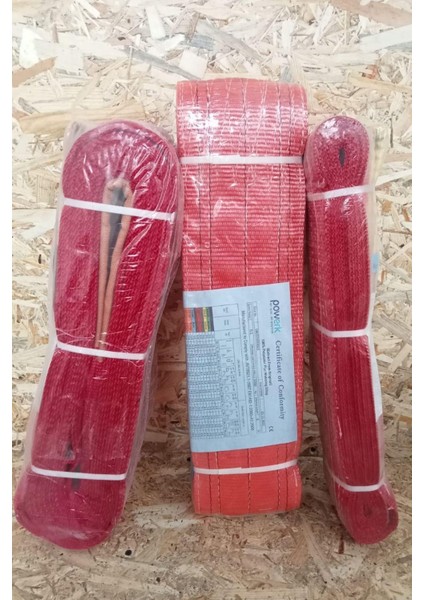 Polyester Düz Sapan 5 Ton 6 Metre 6/1 (Kırmızı)