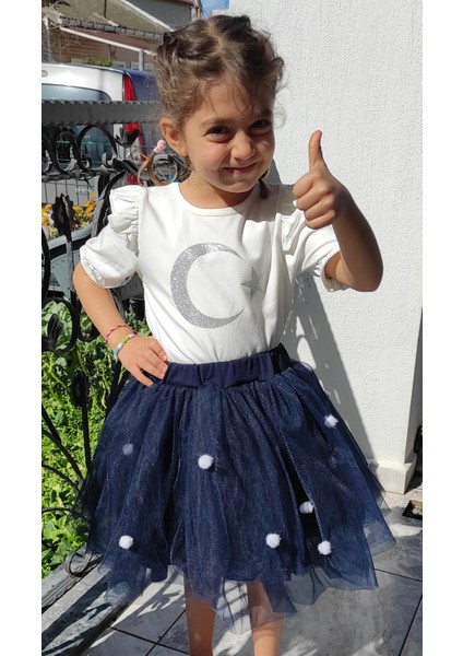 23 Nisan Bayram Doğum Günü Özel Gün Kız Çocuk Bebek Tütü Etek - 2-9 Yaş